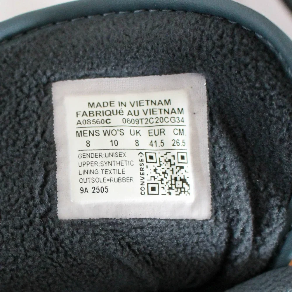 Converse Shoes Mens 8 Womens 10 Teal Lace Up Malden Street Boot Water Repellent - Picture 7 of 8